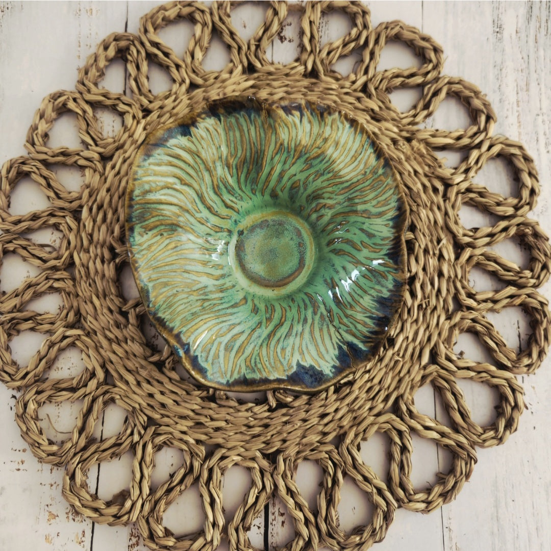 Iris Flower, Small Decorative Plate (studio second)