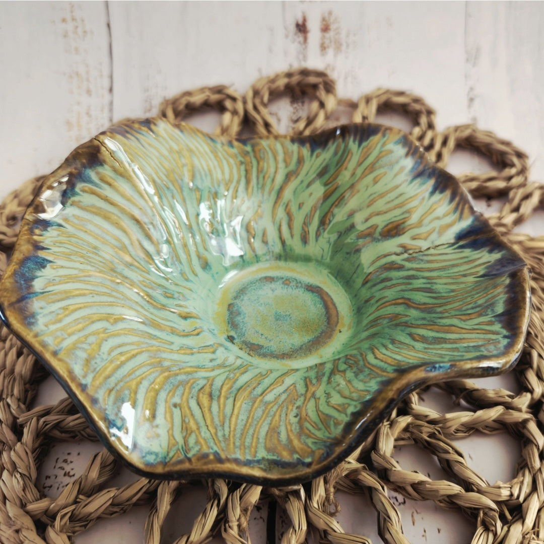 Iris Flower, Small Decorative Plate (studio second)